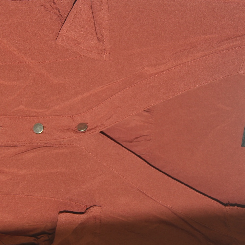 Torrid Harper Brick Red Challis Sleeveless Blouse - Picture 9 of 11